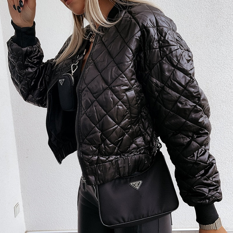 Veelzijdig dames gewatteerd jack, casual en chique, een must-have voor bovenkleding.