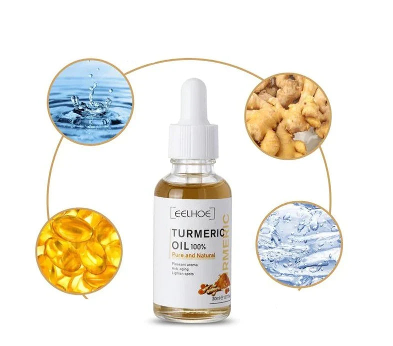 Resultaat: egale, stralende huid na gebruik van dit kurkuma gezichtsserum. Ideaal tegen donkere vlekken en anti-aging.