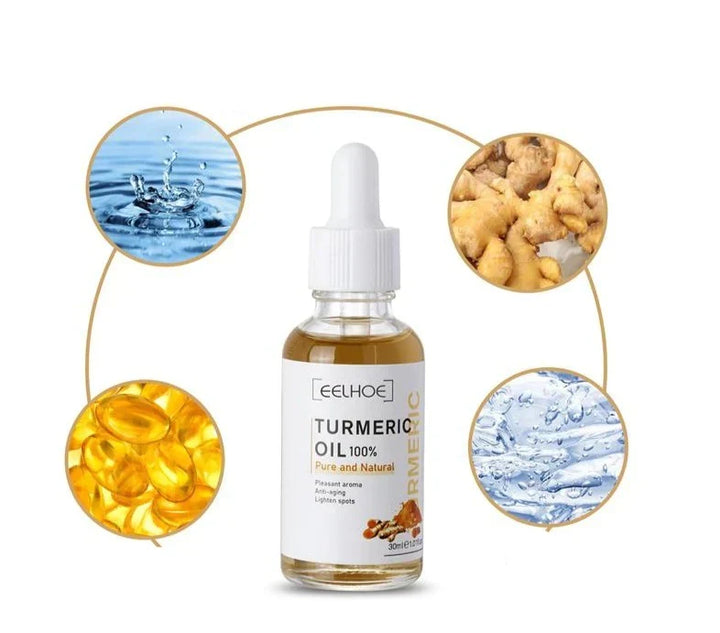 Resultaat: egale, stralende huid na gebruik van dit kurkuma gezichtsserum. Ideaal tegen donkere vlekken en anti-aging.