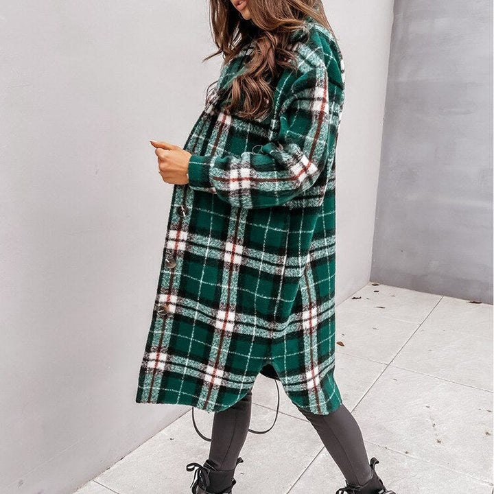 Stijlvolle plaid jas voor vrouwen, perfect voor diverse seizoenen en modebewuste dames.