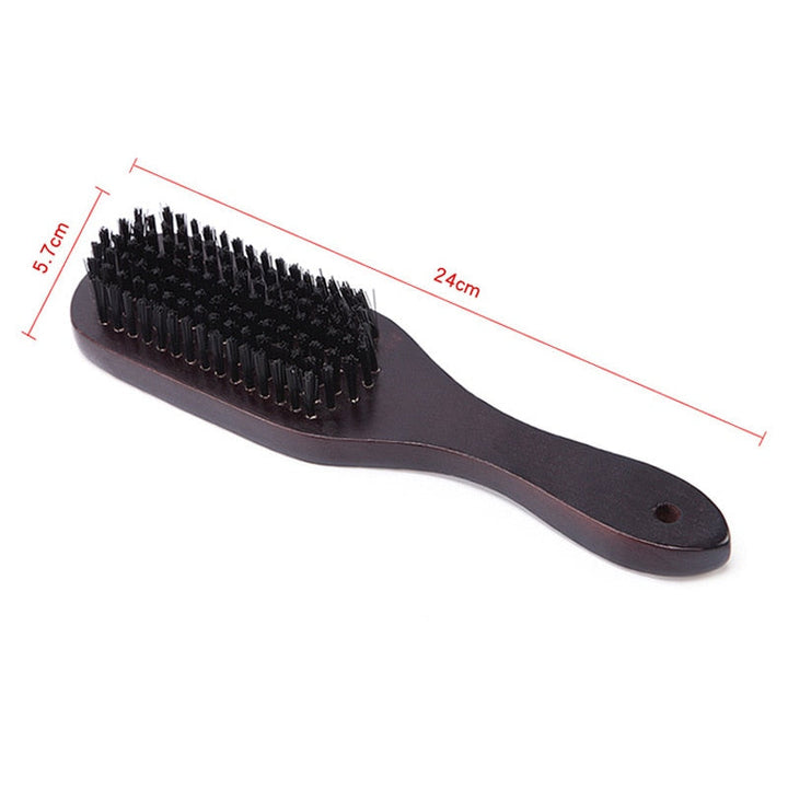 Luxe verzorgingsborstel voor mannen, bevordert gezonde haargroei en verdeelt natuurlijke oliën voor glanzend haar.