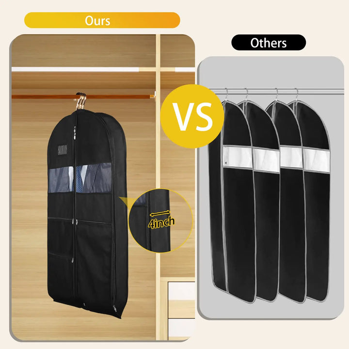 Grote opbergzak voor kleding, perfect als reis organizer en kledingbescherming met stevige rits.