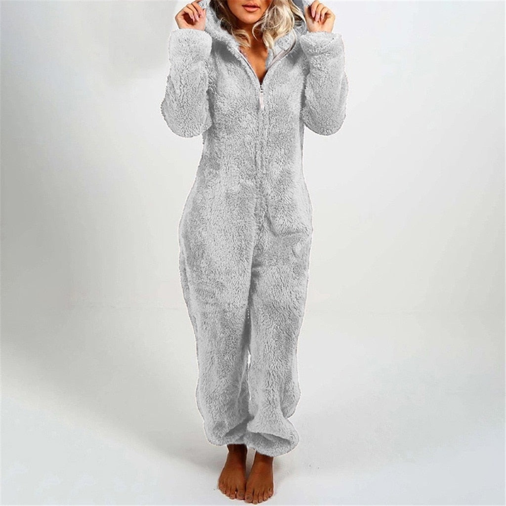 Zachte dames onesie, perfecte loungewear voor dames, comfortabel en modieus voor thuis en vrije tijd.