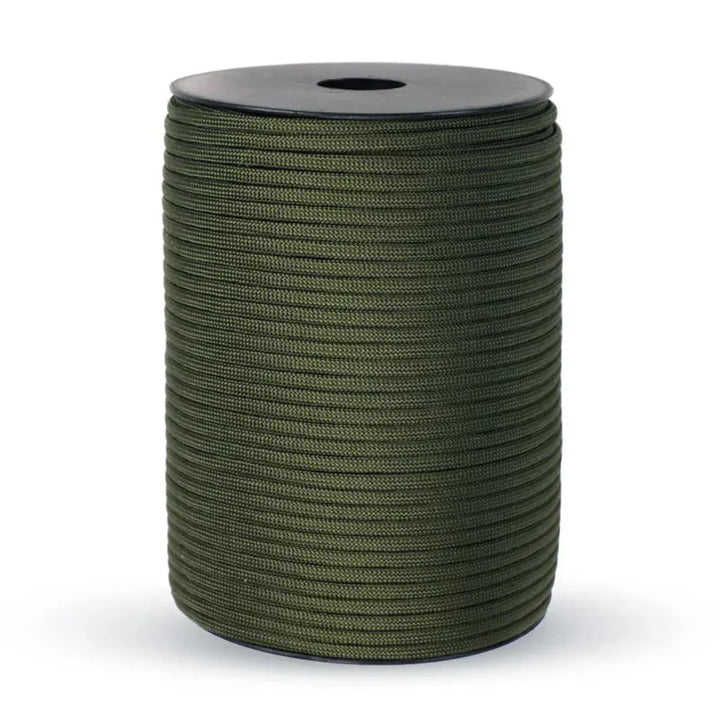 Sterk 9-kern militair paracord touw, betrouwbare nooduitrusting voor wandelen en survival.