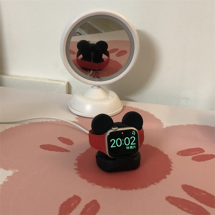 Compacte Apple Watch oplaadstation siliconen dock.