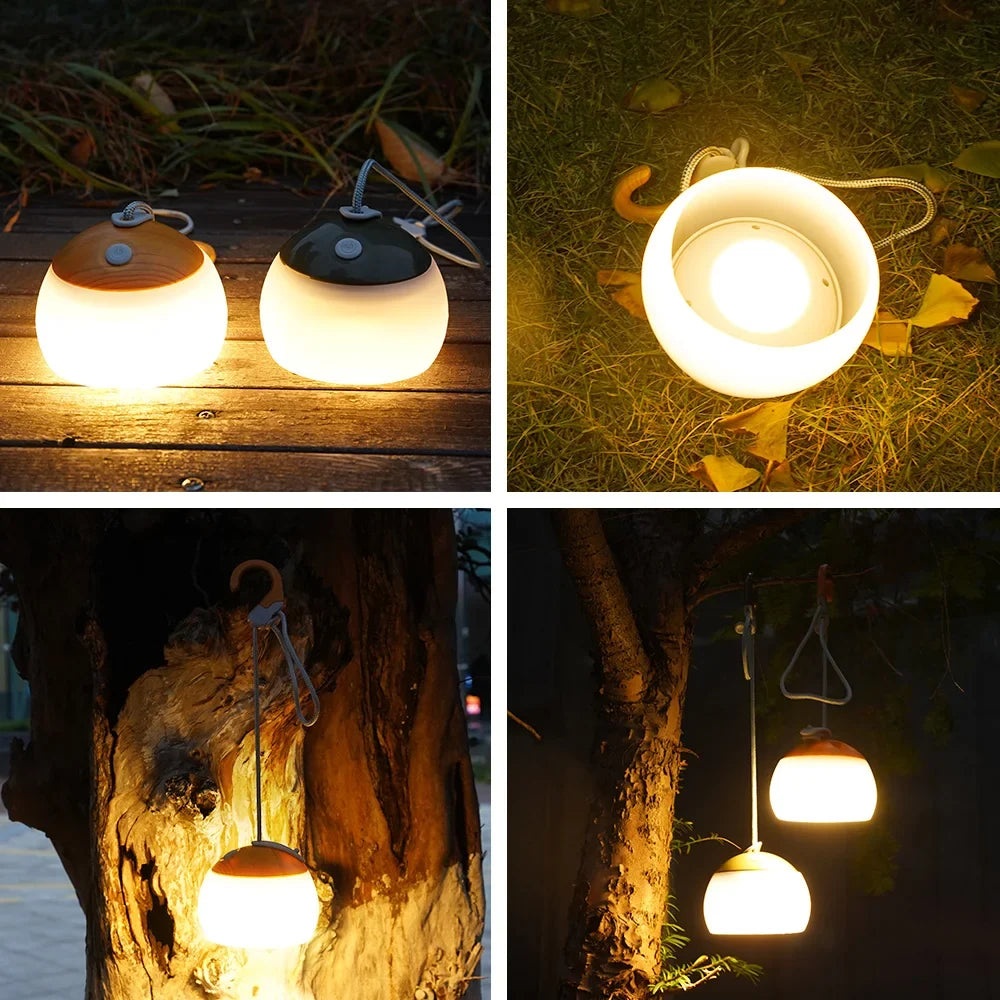 Veelzijdige retro outdoor lantaarn, USB oplaadbaar. Biedt gezellig sfeerlicht als draagbare LED lamp voor kampeerders.
