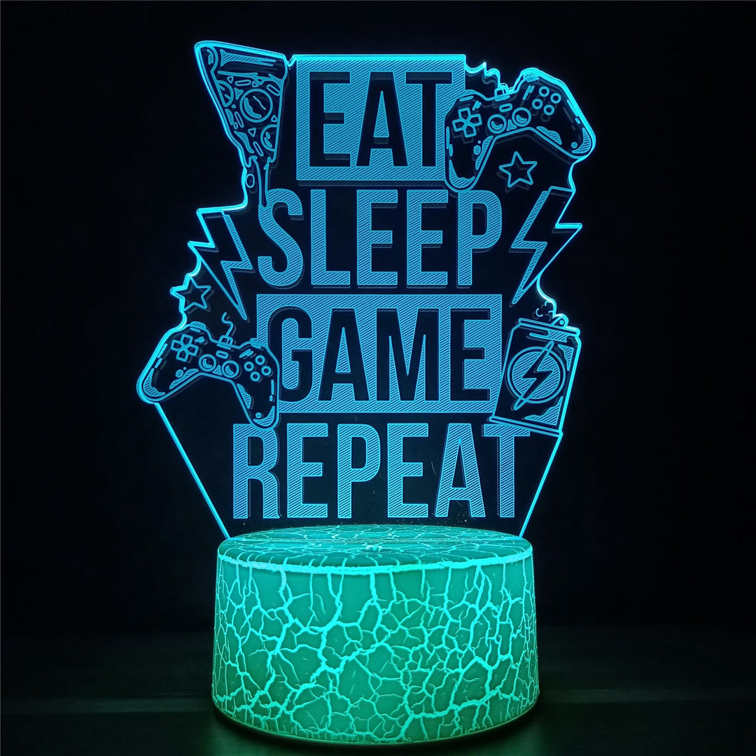 Betoverende gaming nachtlamp met LED sfeerlicht; perfecte gamekamer decoratie en cadeau voor gamers.