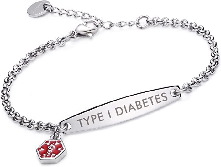 Elegante medische sieraden: een essentiële diabetes armband met ID voor persoonlijke veiligheid.
