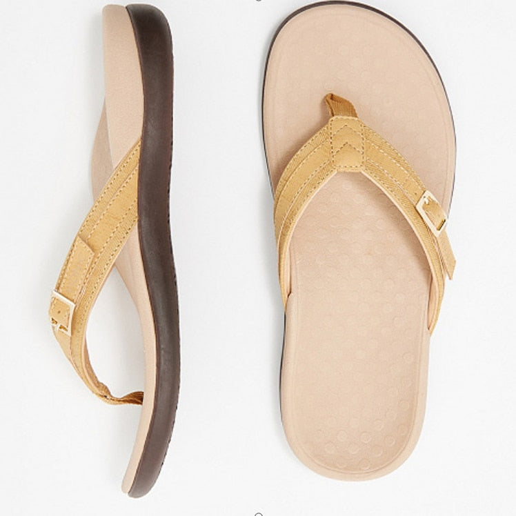 Ontspannende orthopedische teenslippers voor dames; bieden ultiem comfort na een lange dag.