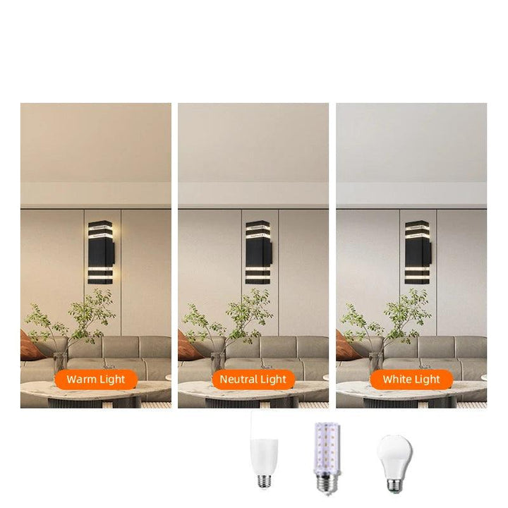 Energiezuinige LED gevelverlichting met op en neerwaarts licht, perfect voor moderne buitenmuren.
