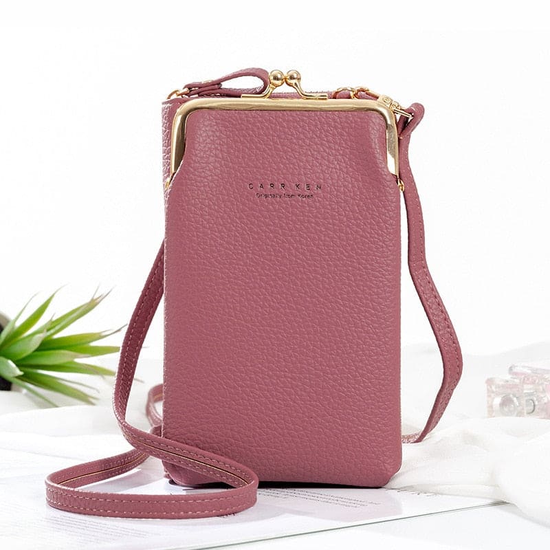 Verstelbaar telefoontasje crossbody van PU leer, perfect voor elke outfit. Een stijlvolle dames tas.