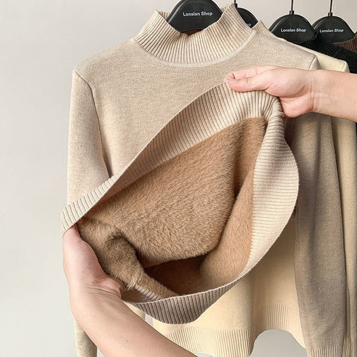 Dames gevoerde sweater, warm en comfortabel voor de winter. Ideaal voor koude dagen.