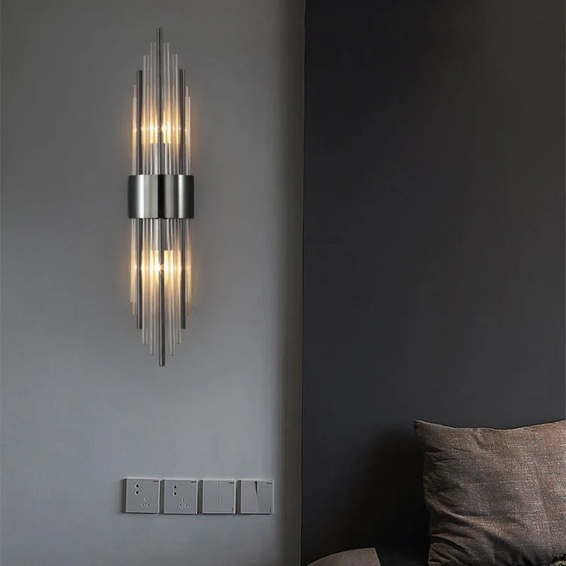Luxe ANU LED wandlamp met warm, wit of natuurlijk licht; energiezuinig design voor moderne interieurs, woonkamer/trap.