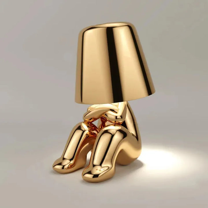 GlowCraft design tafellamp, draadloos, dimbaar, warm sfeerlicht. USB oplaadbaar gemak.