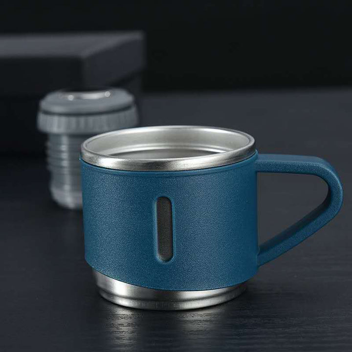 Stijlvolle unisex thermosbeker voor werk. Houdt koffie/thee 12 uur warm op kantoor, 500ml.