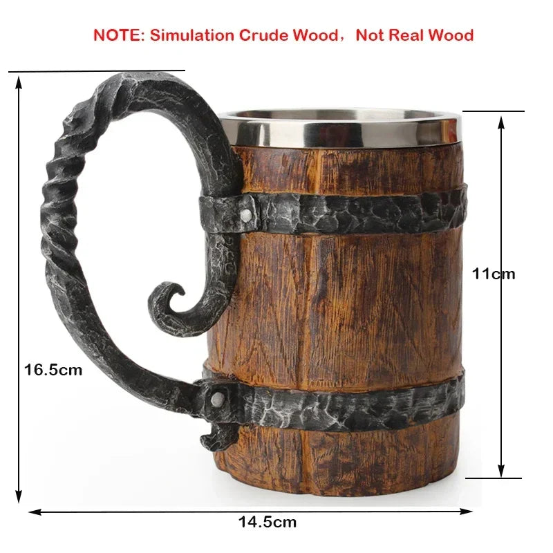 Cadeau voor mannen: unieke middeleeuwse mok met stoere viking design. Ideaal voor Vaderdag.
