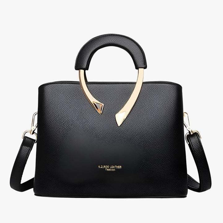 Dames luxe leren tas, te dragen als handtas of schoudertas, veelzijdig en elegant in design.