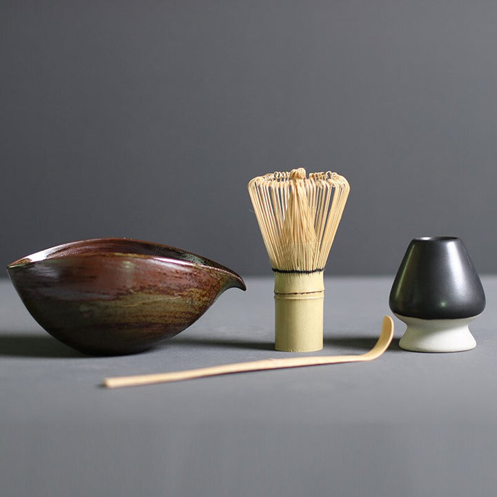 Cadeauverpakking van de matcha set, een perfect geschenk voor theeliefhebbers die van Japanse cultuur houden.
