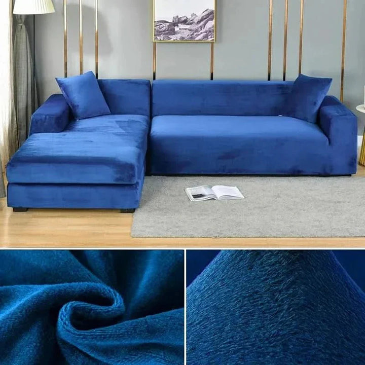 Elastische velours sofahoes, perfect voor meubelbescherming thuis, machinewasbaar.