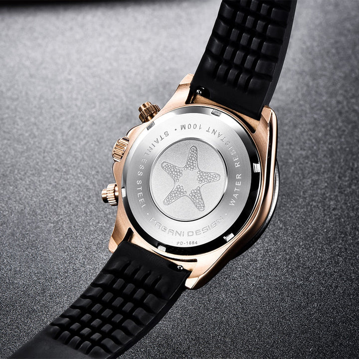 Stijlvol herenhorloge Sapphire in geschenkdoos, klaar om cadeau te geven, exclusief RVS quartz model.