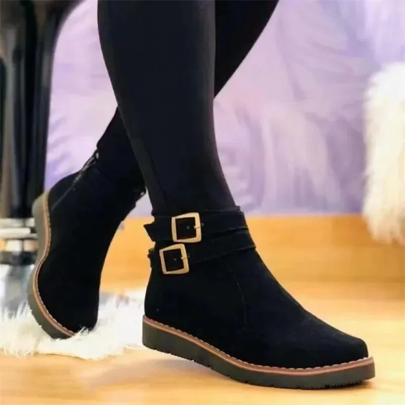 Dameslaarzen met optimale steun en demping, perfect voor comfortabele en elegante mode.