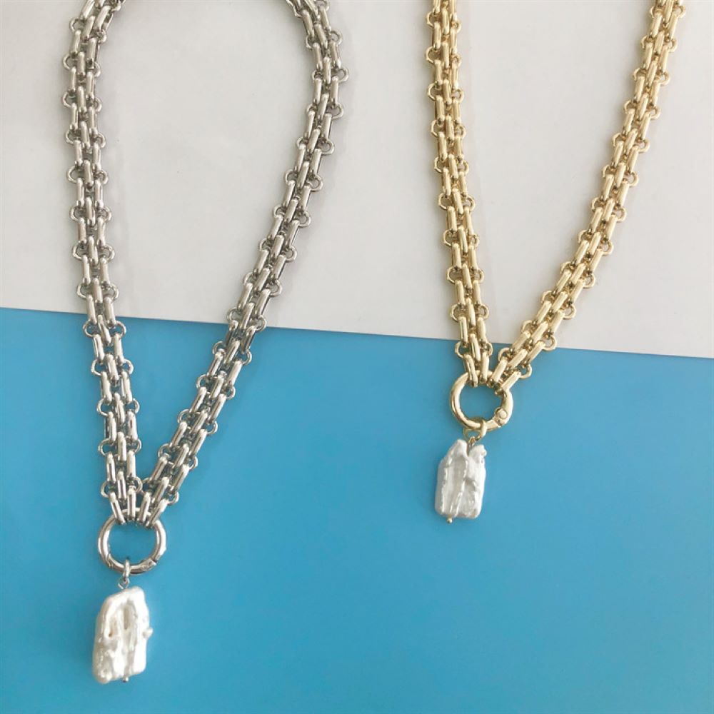 Trendy heren sieraad: RVS statement ketting met grove schakel. Duurzaam en verkleurt niet. Modieus accessoire.