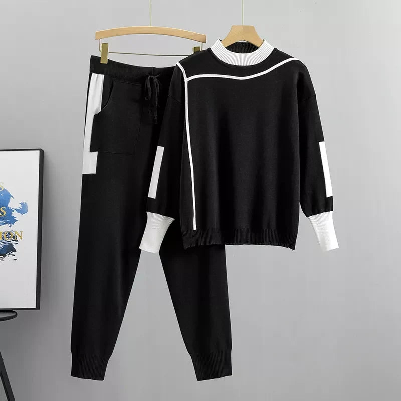 Comfortabel dames trainingspak Isla, tweedelige set. Zacht materiaal, perfect voor herfst/winter loungewear en vrije tijd.