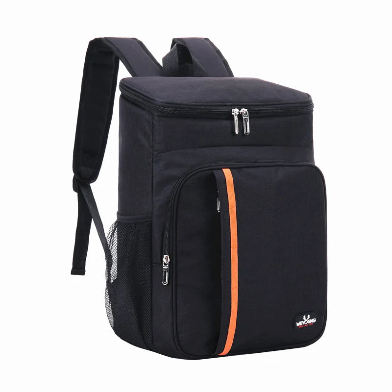 Grijze 18L draagbare koeltas voor kamperen, outdoor en picknick, houdt voedsel lang vers.