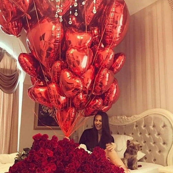 Hartjes ballonnen set (20 stuks) voor een liefdevolle sfeer, perfecte decoratie voor elk feest.