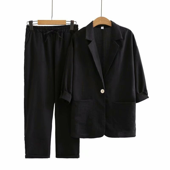 Dames TaylorSet: comfortabele blouse en broek, ideaal voor vrijetijdskleding en stijlvolle damesmode.