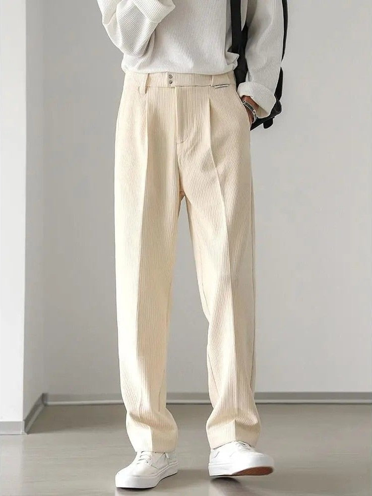 Zwarte heren loose fit pantalon; comfortabel en stijlvol voor moderne heren kleding.
