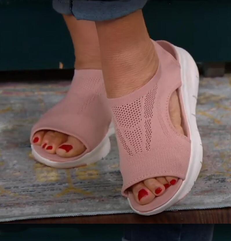 Comfortabele roze zomer sandalen voor dames, NiceFeet orthopedisch. Perfect voor dagelijks comfort en actieve dagen.