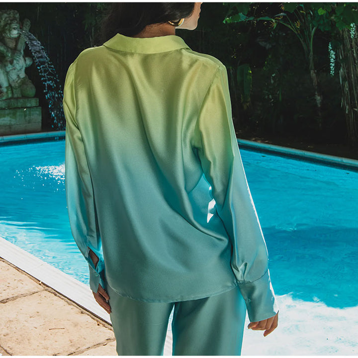 Trendy dames Kenza set met ombre kleurovergang, stijlvol en comfortabel voor elke dag.