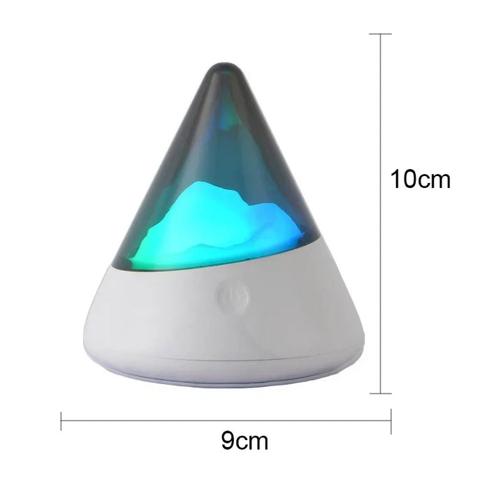 Decoratief IceGlow LED nachtlampje, ijsberg design met levendige RGB multikleur verlichting.