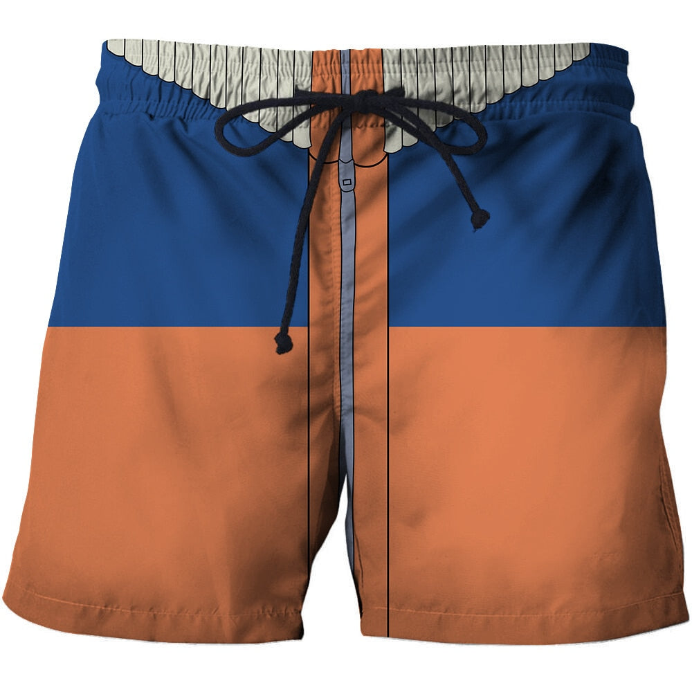 Casual heren zwembroek, Zahi, met uniek patroon van vlammen en doodskoppen. Comfortabele zwemkleding voor de zomer.