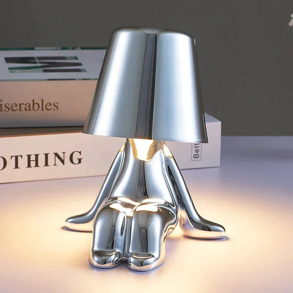 Draadloze LED tafellamp GlowCraft. Dimbaar warm licht, USB oplaadbaar en decoratief.