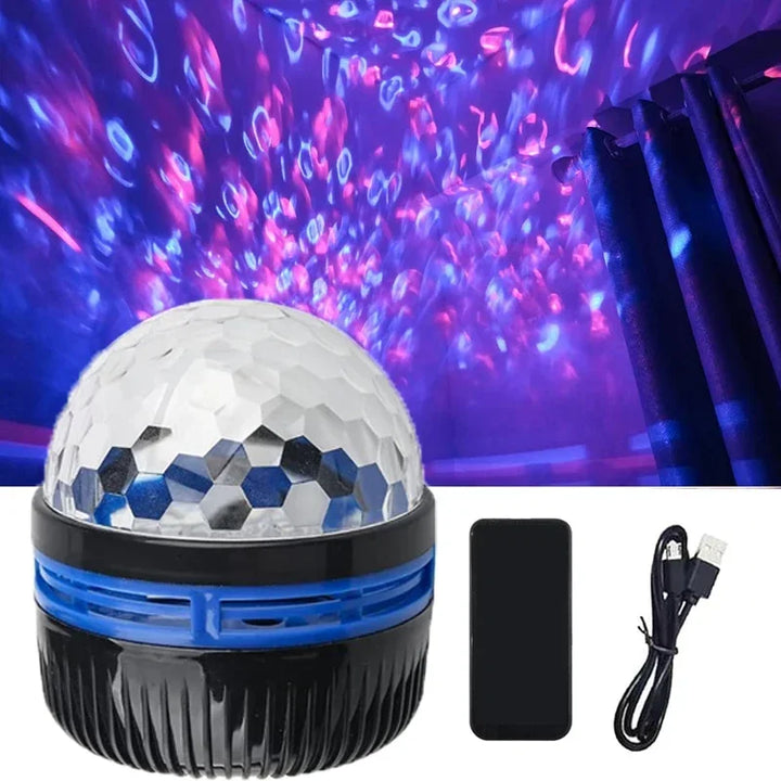 Gebruiksvriendelijke noorderlicht projector sfeerverlichting, te bedienen met afstandsbediening voor diverse lichtshows.