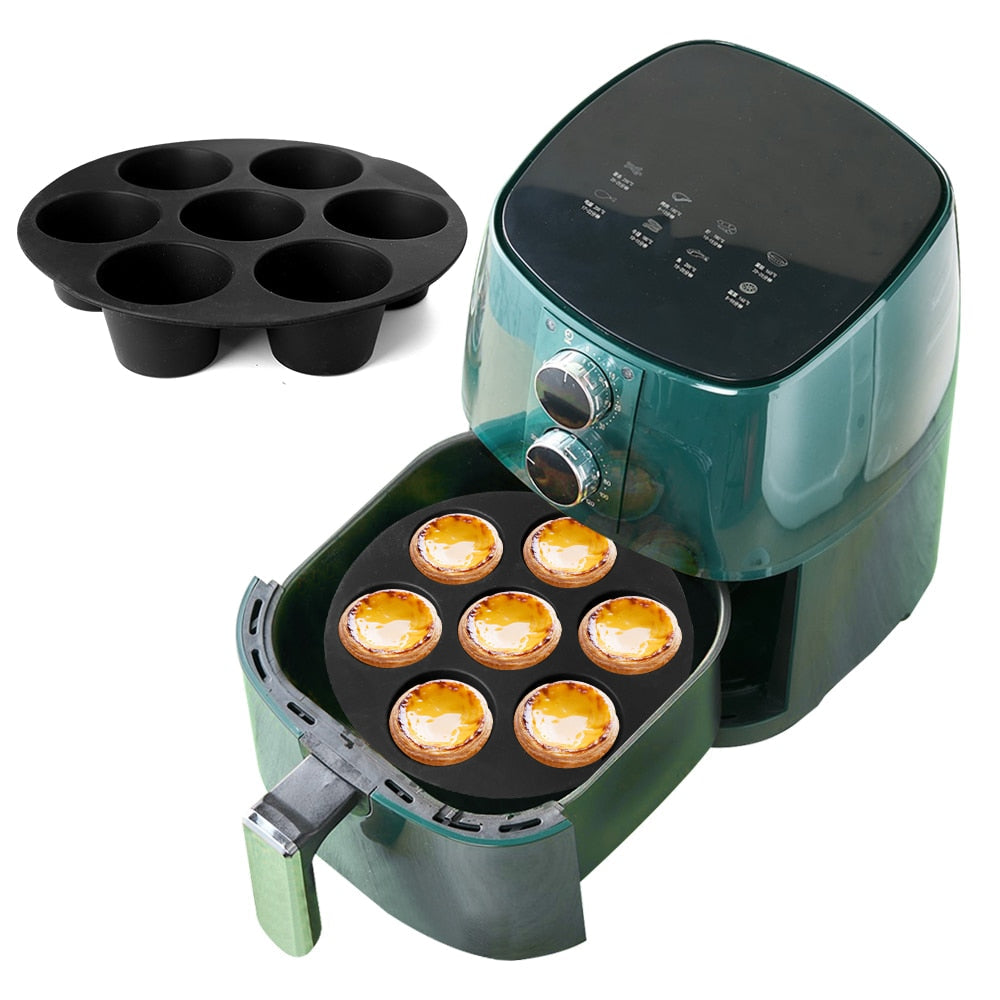 Siliconen cupcakevorm voor airfryer en oven. Perfect bakgerei voor muffins en gebak in de keuken.