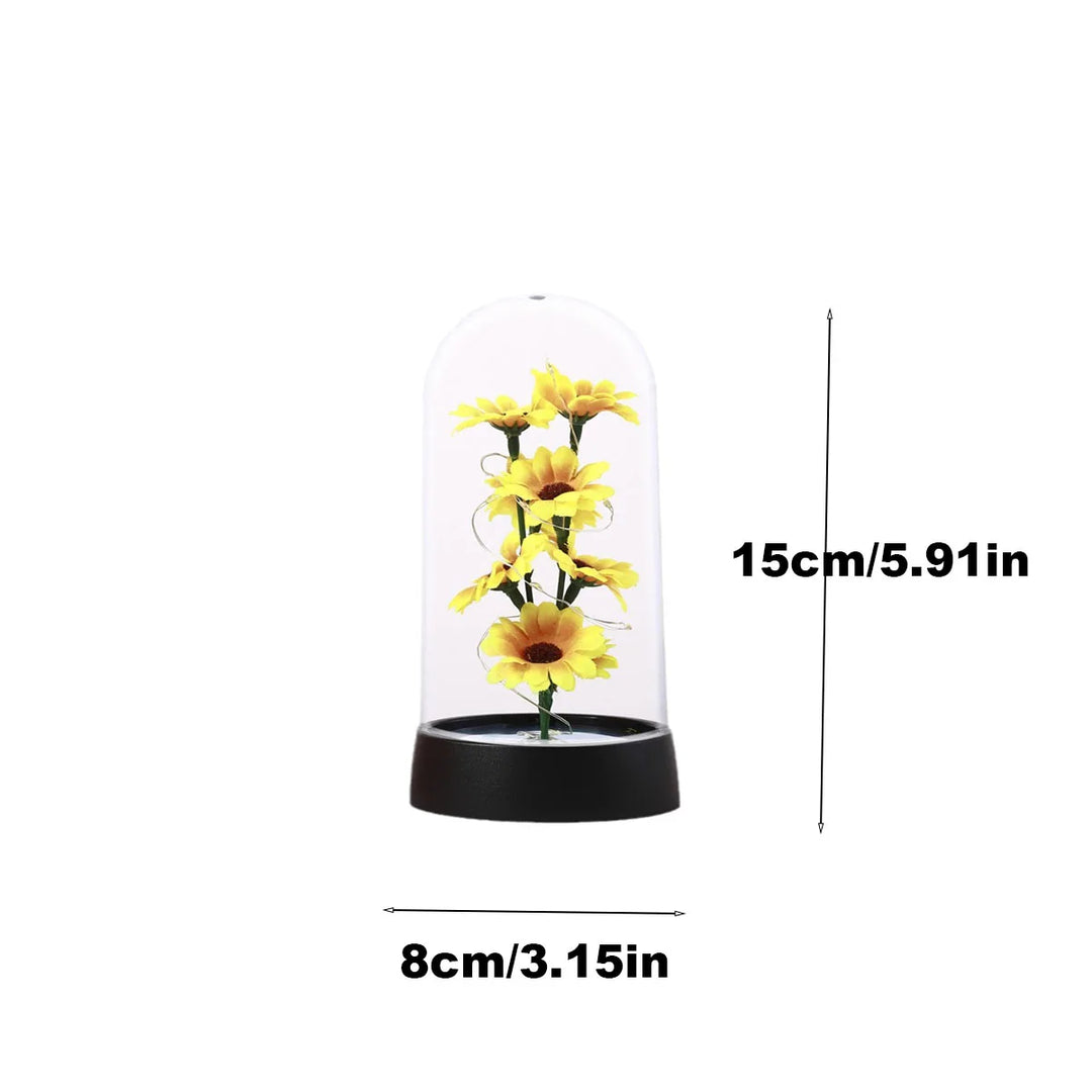 Duurzame zonnebloem cadeau set, een blijvende bloem decoratie vol geluk en liefde voor thuis.