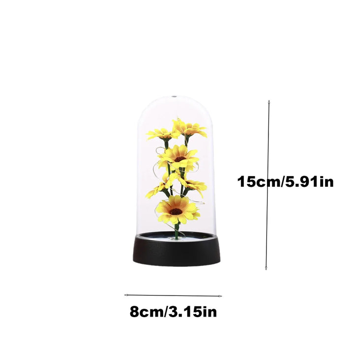 Duurzame zonnebloem cadeau set, een blijvende bloem decoratie vol geluk en liefde voor thuis.