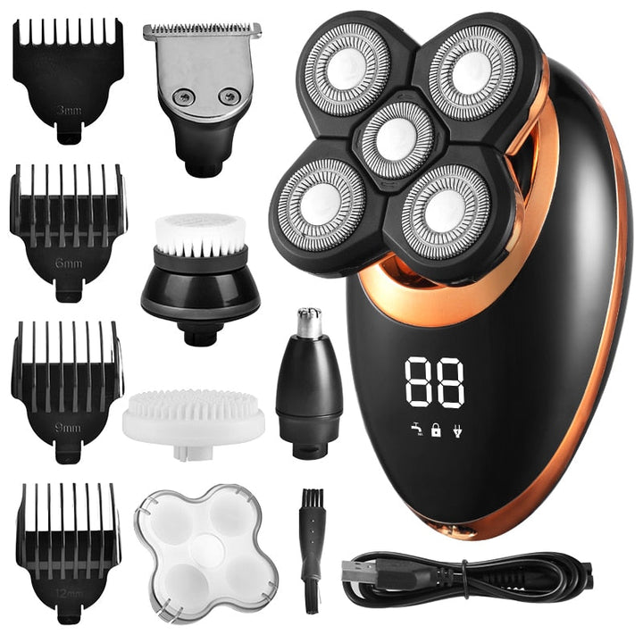 Heren waterdichte snoerloze multifunctionele trimmer scheerapparaat voor complete persoonlijke verzorging.