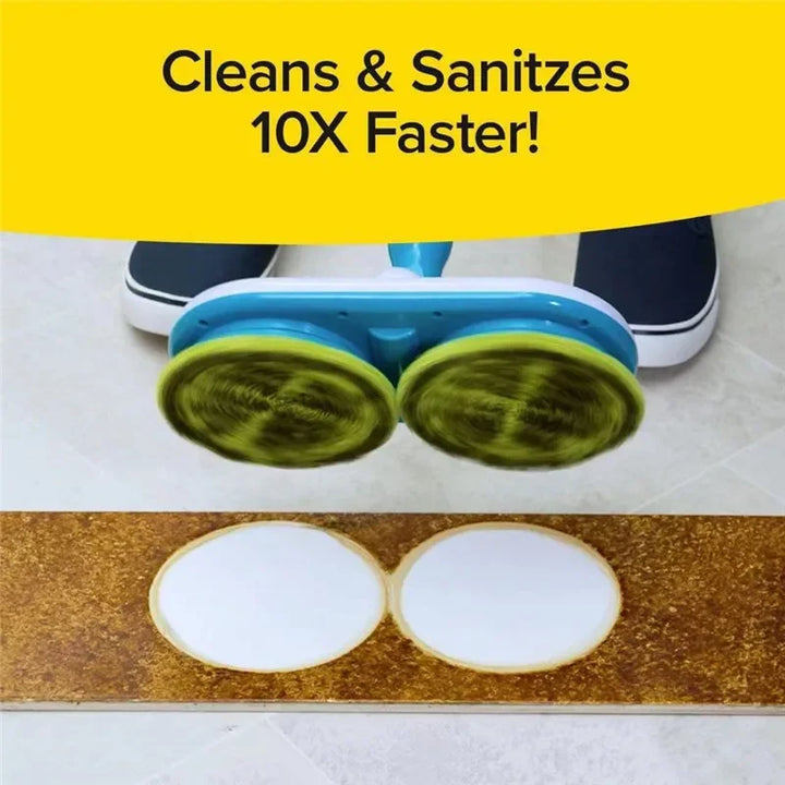 Close-up van de FlexMop dweilkop met zachte microvezel pads. Krachtig voor grondig schoonmaken.