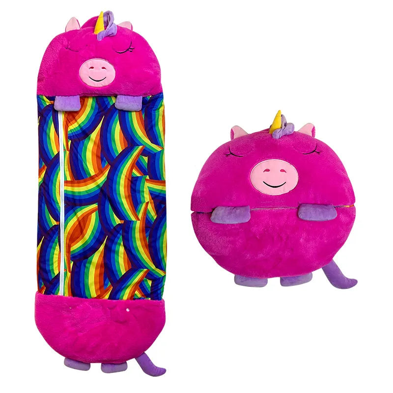 Schattige dieren knuffel slaapzak voor kinderen, zorgt voor een cozy en veilige slaapplek.
