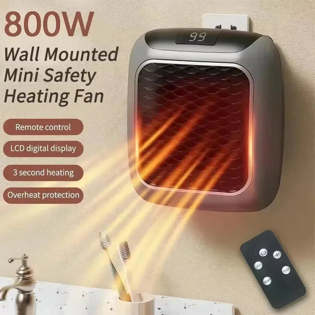 Kleine elektrische verwarmer met thermostaat, compact en draagbaar, voor comfortabele en energiezuinige warmte.