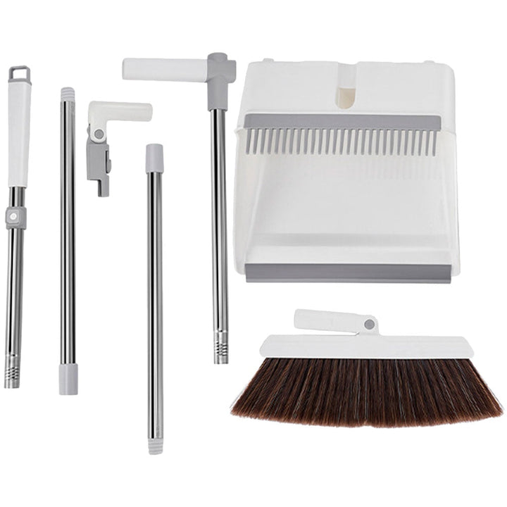 Compacte stoffer en blik; efficiënt schoonmaken van vloeren. Een handige handveger set voor snelle huishoudelijke taken.