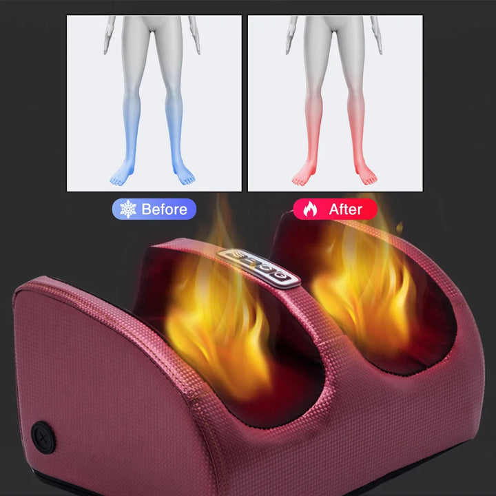 Ontspannende thuismassage met deze elektrische voetmassager, inclusief warmte en shiatsu voor uw welzijn.