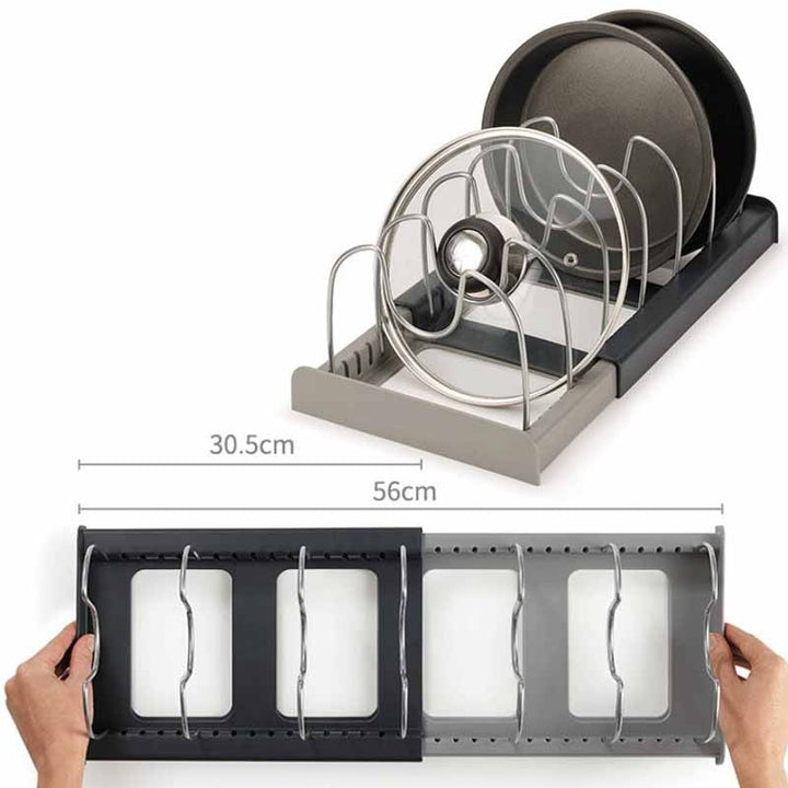Georganiseerde keuken met deze kookgerei organizer. Houd je pannen en potten netjes en binnen handbereik.