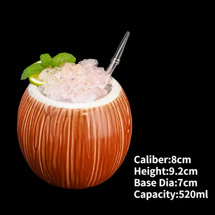 Bar accessoire: Vrolijke cocktail mok van uniek handgemaakt keramiek.