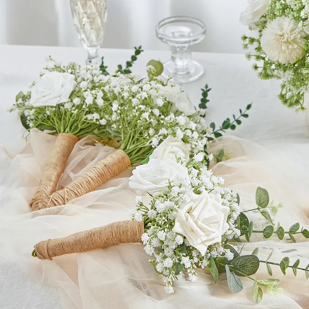 Veelzijdige kunstbloemen voor DIY projecten; creëer je eigen unieke bruiloftdecoratie of woondecoratie met gipskruid & lavendel.