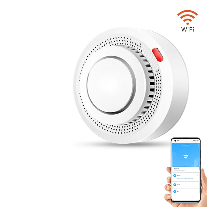 Slimme rookmelder en hittedetector in één, met WiFi functionaliteit en 85dB brandalarm voor complete woningbeveiliging.
